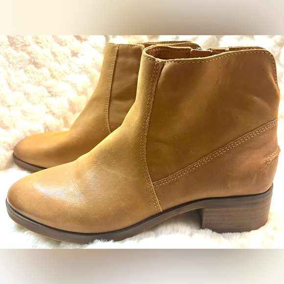 Lucky Brand Pedera Tan Leather Ankle Boots women’s size 6.5 - Picture 9 of 16